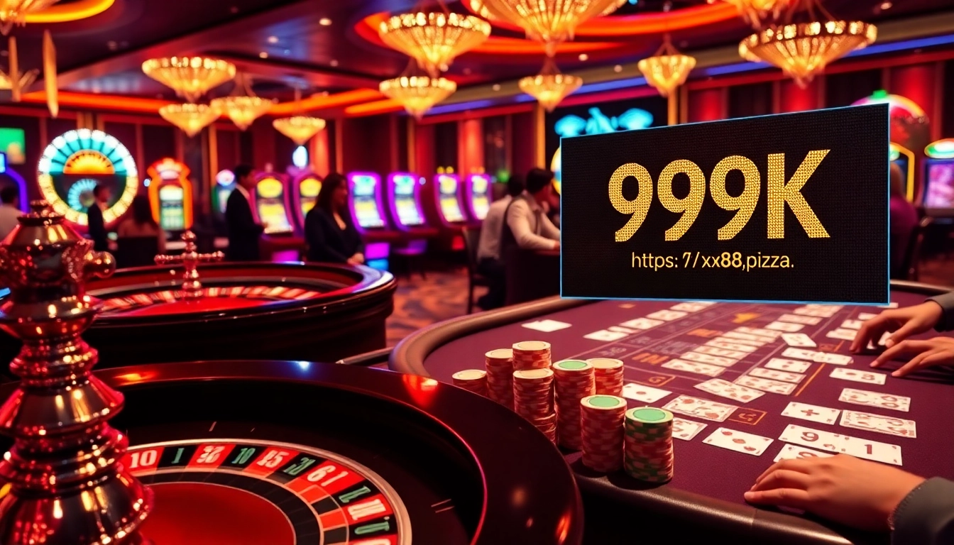 Experience high-stakes gaming at https://xx88.pizza/ with vibrant casino visuals featuring players and tables.