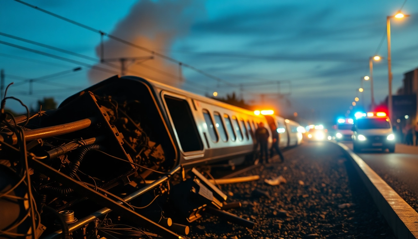 spain train crash aftermath revealing twisted metal and emergency responders at work.