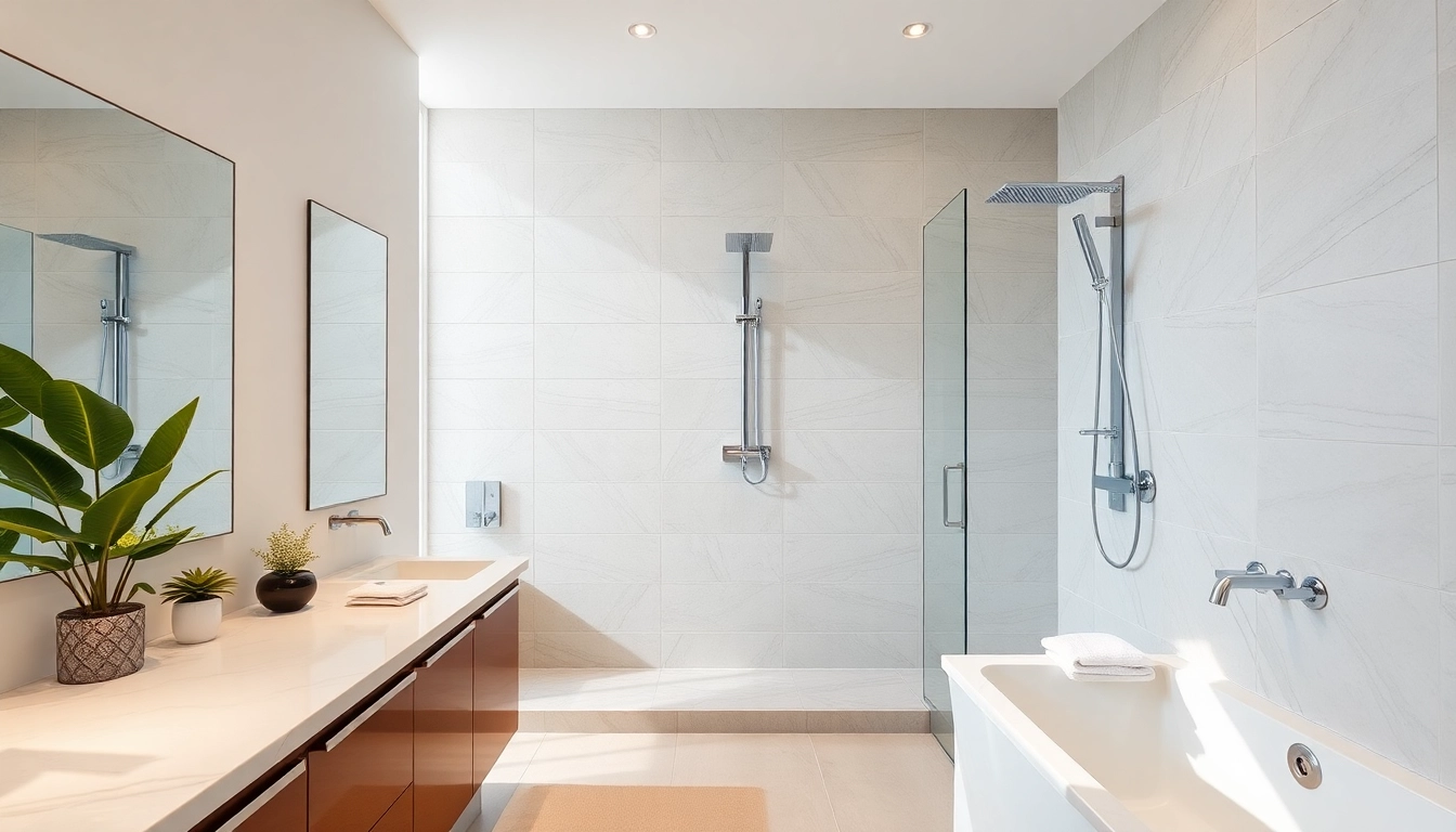 Transform your space with elegant showers Australia showcasing chic luxury in a contemporary bathroom.