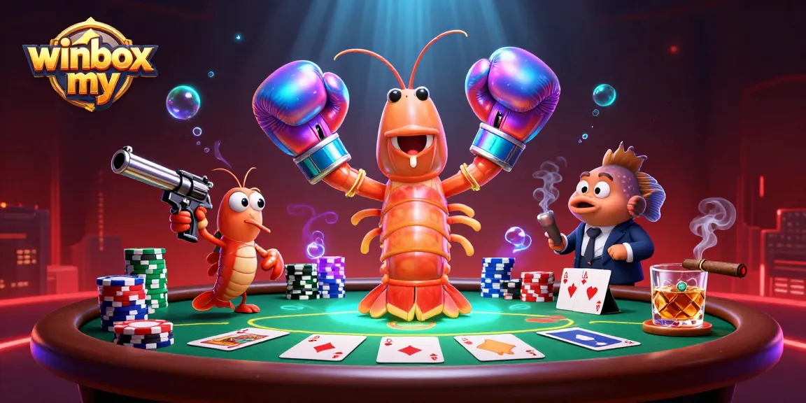 Experience the action at winbox my with vibrant 3D gaming characters and casino elements.