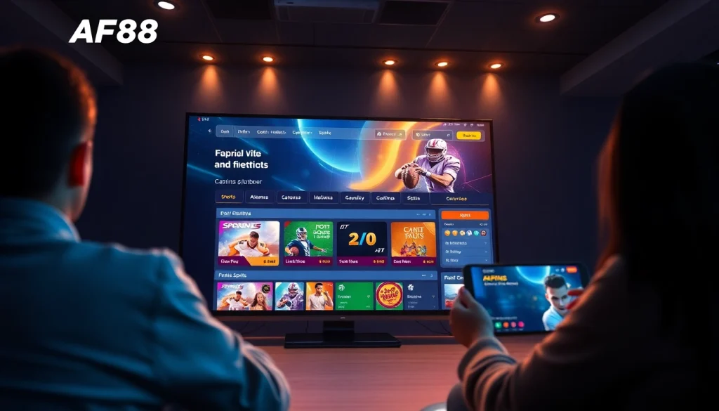 AF88 online betting platform homepage showcasing vibrant promotions and user-friendly interface.