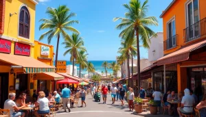 Where to eat in downtown Cabo with lively street scene and diverse dining options.
