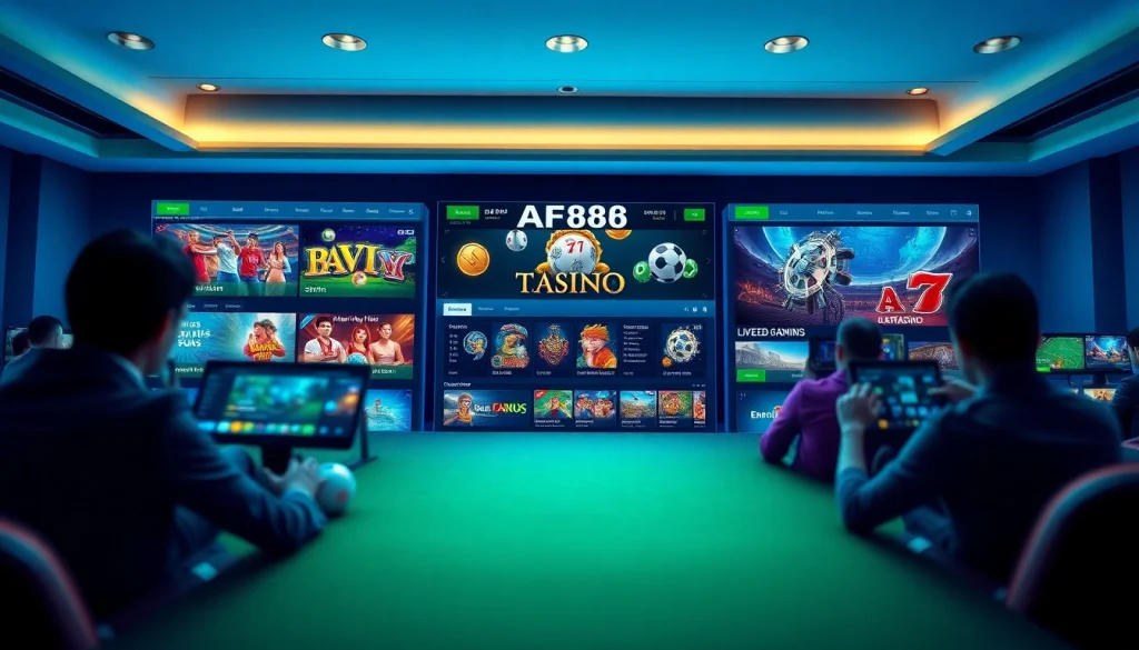 AF88 online casino interface showcasing vibrant gaming options and promotions