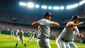 mlb중계 경기 중인 선수들과 관중들이 생생하게 보이는 모습