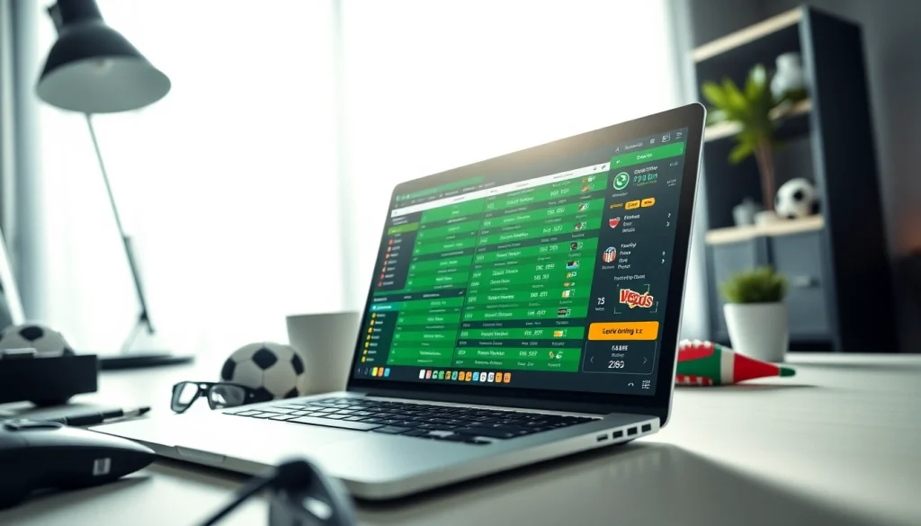 Discover the engaging world of best sportsbooks in Mexico with a vibrant betting interface in a modern setting.