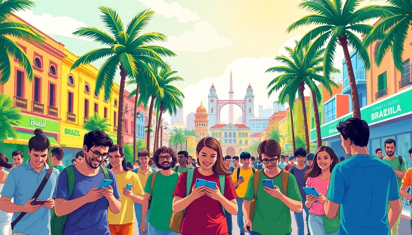 Visual representation of best sports betting sites Brazil showcasing bettors in a vibrant setting.