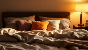 Cuscini per letto variopinti disposti su un letto accogliente, ideali per un riposo confortevole.