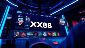 XX88 online gaming platform showcasing dynamic poker and sports betting interface