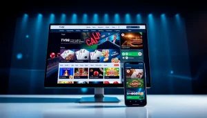 TV88 online betting platform interface showcasing card games and sports betting.