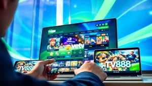 TV88 online betting platform interface showcasing vibrant design and user engagement