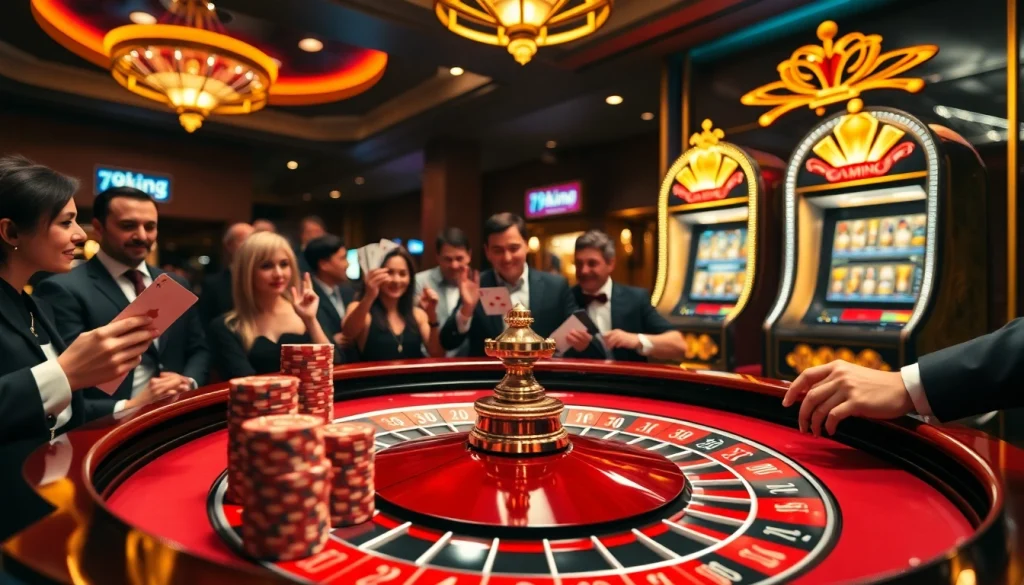 Players engaging in thrilling roulette action at 79king net casino atmosphere.