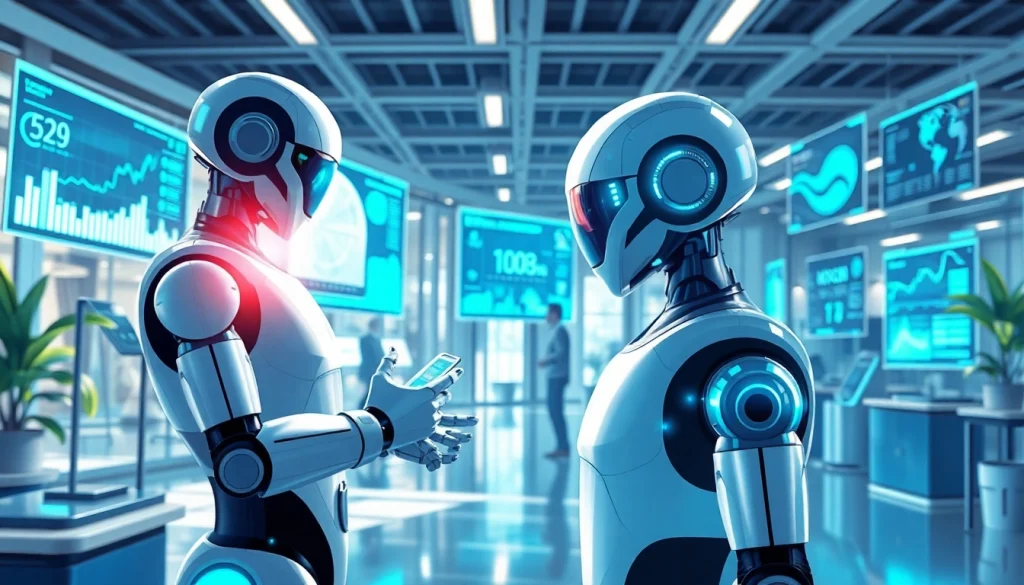 Showcasing technology's impact on daily life through innovative gadgets and human interaction.