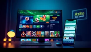 Modern AF88 online betting platform interface with vibrant games and support features.