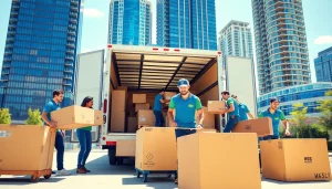 Best Toronto Movers efficiently loading furniture into a truck in an urban setting.