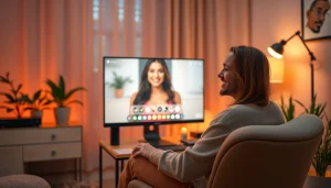 Engaging with a sex chat AI character in a cozy digital setting, showcasing trust and intimacy.