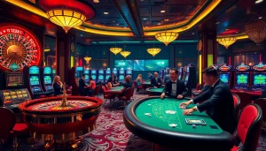 Players enjoying diverse games at Go8 casino, featuring roulette, blackjack, and slots.