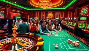 Experience the excitement of uu88 with vibrant casino gaming tables and engaging players.
