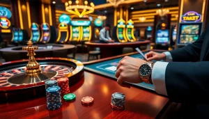 Experience thrilling betting excitement at a casino featuring luxe elements and the lc88 watch.