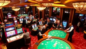 Experience gaming thrills at https://f168.ing/ with elegant baccarat tables and vibrant slot machines.