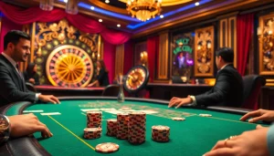 KJC COM sets the stage for a thrilling, luxurious poker experience in a high-stakes casino environment.