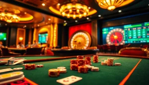 Kuwin casino gaming scene showcasing immersive poker and roulette experiences.