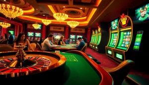 Experience the thrill of daga trực tiếp with intense gambling action at a luxury casino.