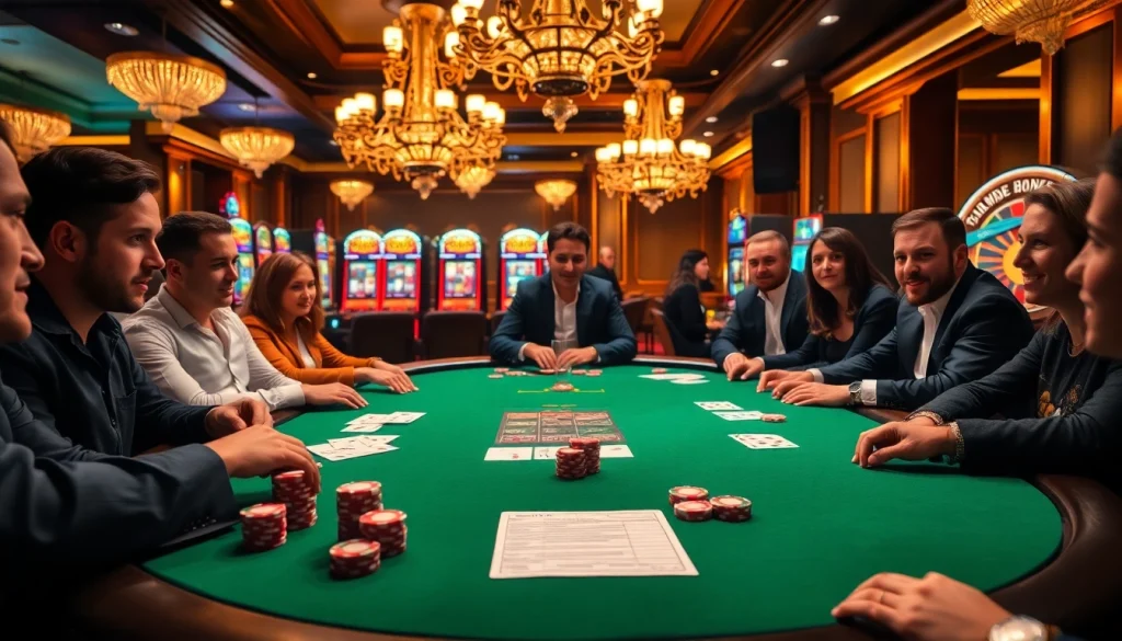 Experience the excitement of high-stakes gambling with players at a luxurious poker table at https://kjc.uk.com/.