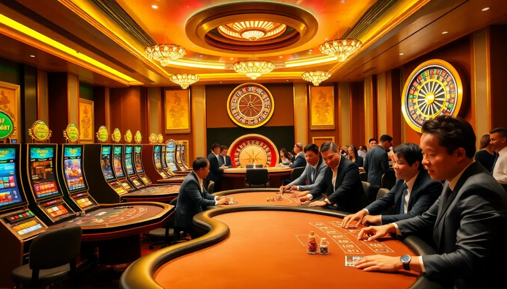 Experience the thrill of winning at thabet com with this vibrant casino scene.
