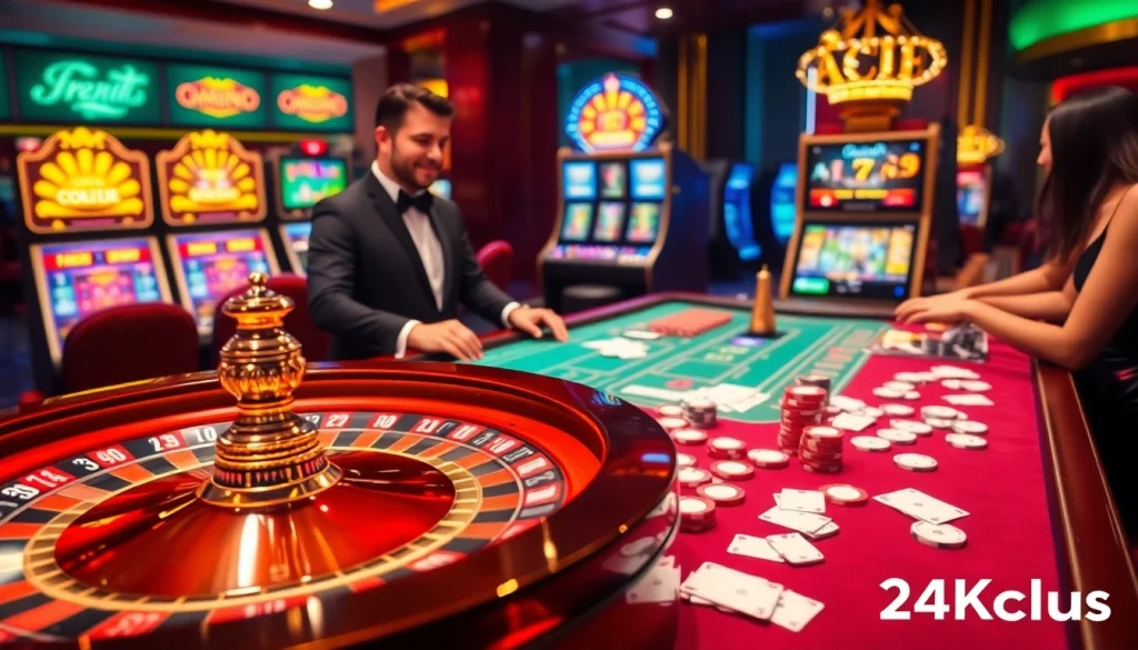 Trải nghiệm lối chơi đầy hồi hộp tại 24kclub với các yếu tố sòng bạc sống động và những người chia bài chuyên nghiệp.