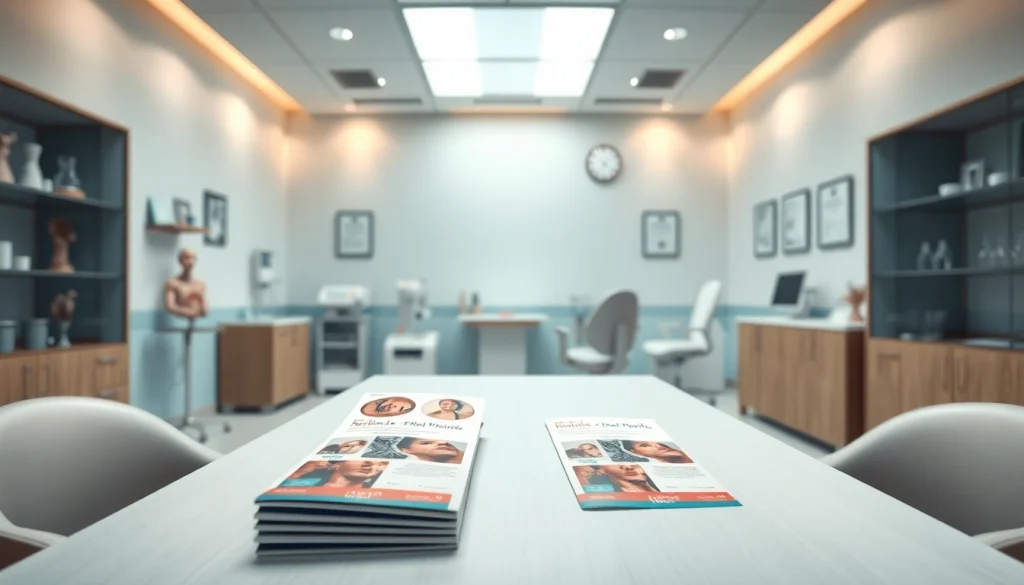 モダンなクリニックのカウンセリングルームで表示される 包茎手術 おすすめ、専門性と信頼性を強調