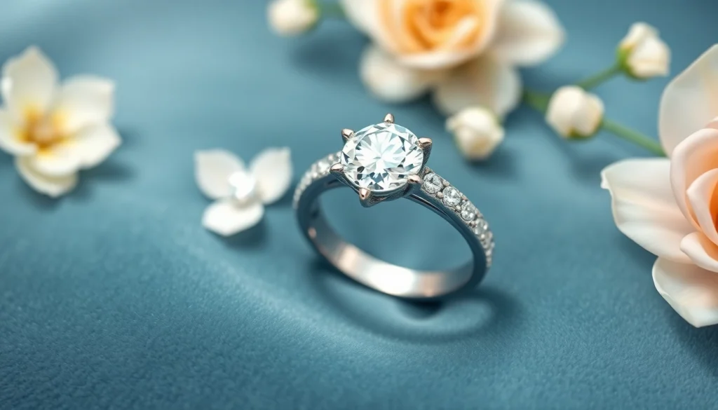 優雅さとロマンスを表現する、精巧なダイヤモンドセッティングを施した美しい結婚指輪。