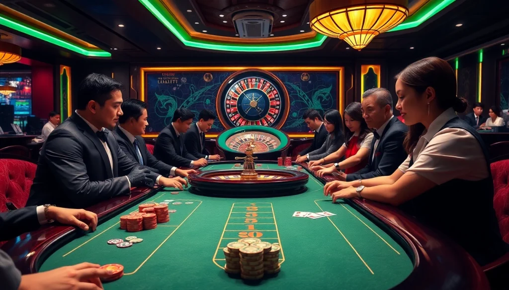 Experience the excitement of live poker games at luongsontv60com, featuring vibrant casino elements and engaging gameplay.