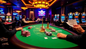 Experience thrilling excitement as players engage in high-stakes gambling at https://ev882.sa.com/ with vibrant casino visuals.