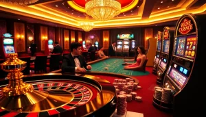 Engaging gamblers at a luxurious casino table featuring 789paka.com gaming elements.