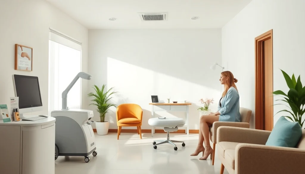 現代的なクリニックで親しみやすい医師と行う医療脱毛の相談。