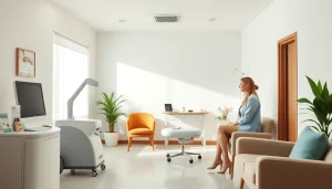 現代的なクリニックで親しみやすい医師と行う医療脱毛の相談。