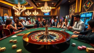 S8 casino players enjoying roulette and poker in a vibrant gaming atmosphere.