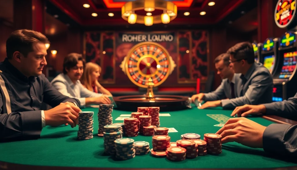 Players engaged in a thrilling poker game at a casino, exploring hidden wiki 2 strategies.
