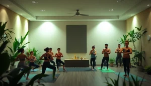 ウェルネス志向の方のための推奨実践とポーズを強調したホットヨガセッション。