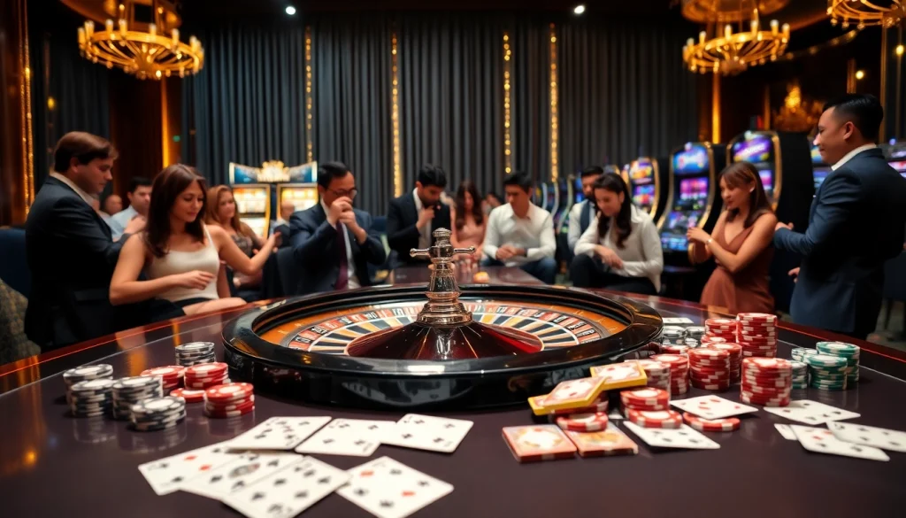 Engaging in high-stakes betting at a luxurious casino featuring sbobet link alternatif elements.