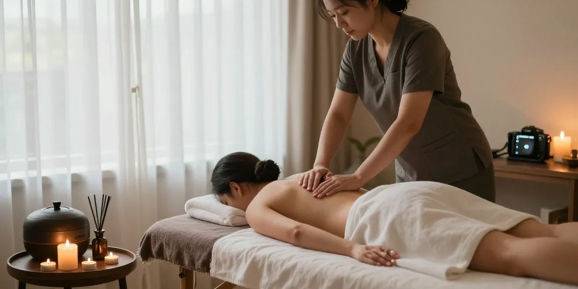 강남마사지 전문 마사지숍의 편안한 분위기와 안락함을 강조한 이미지